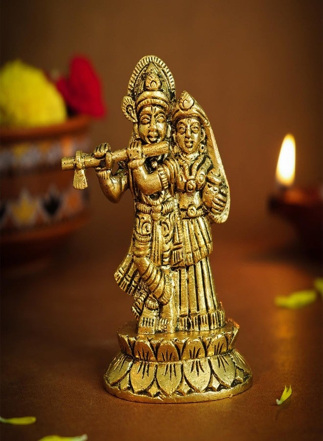 Ekhasa 100% Pure Brass Radha Krishna Murti In Luxury Red Velvet Gift Box God Idols For Gifting | Best Wedding Gifts For Marriage Couple, Marriage Gifts For Couples, Housewarming, Shop Opening Ceremony - Image 4